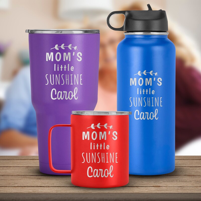 Mom's Little Sunshine: Bright and Beautiful Spirit, Mother Day Birthday Or Any Other Day Gift to Mom, Mom Mug, Travel Tumbler